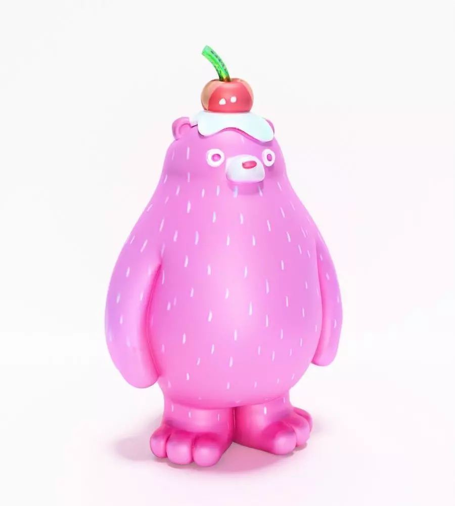 Ice Cream Bear toy 3D print model_21