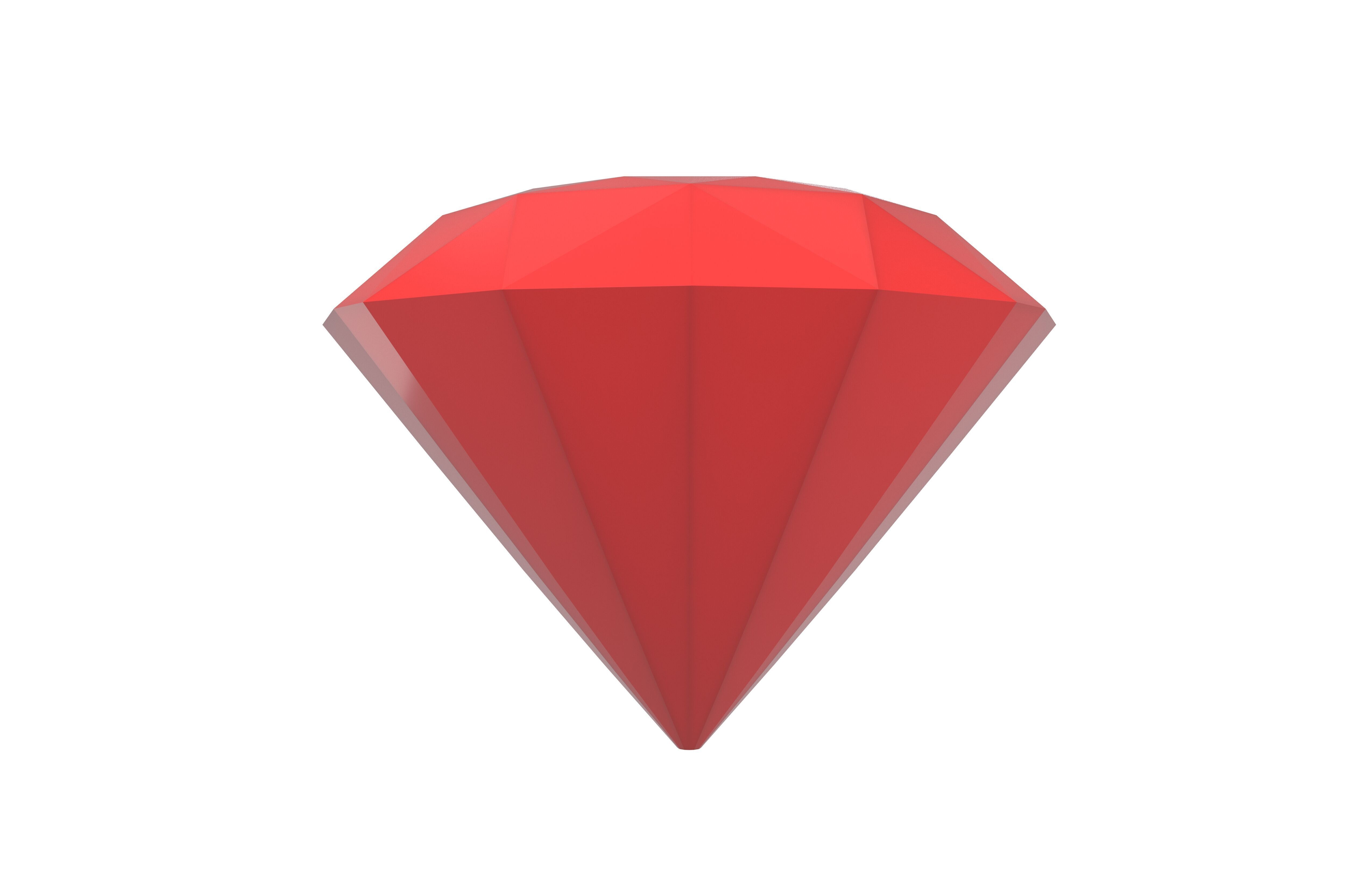 Diamond Icon v1 003 Low-poly 3D model_1