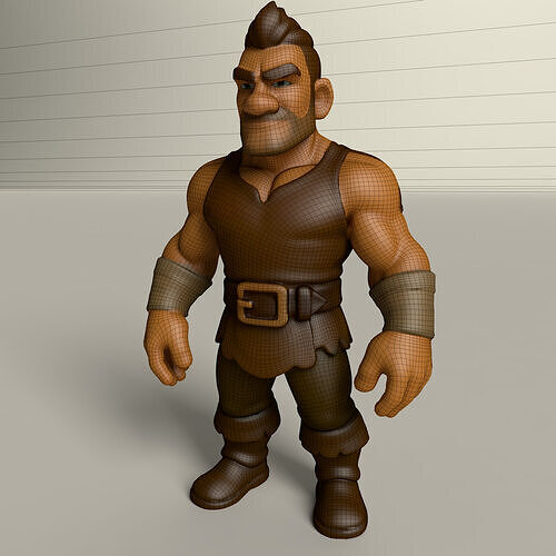 Stylized Game Ready Human Character Rigged named Ben Low-poly 3D model