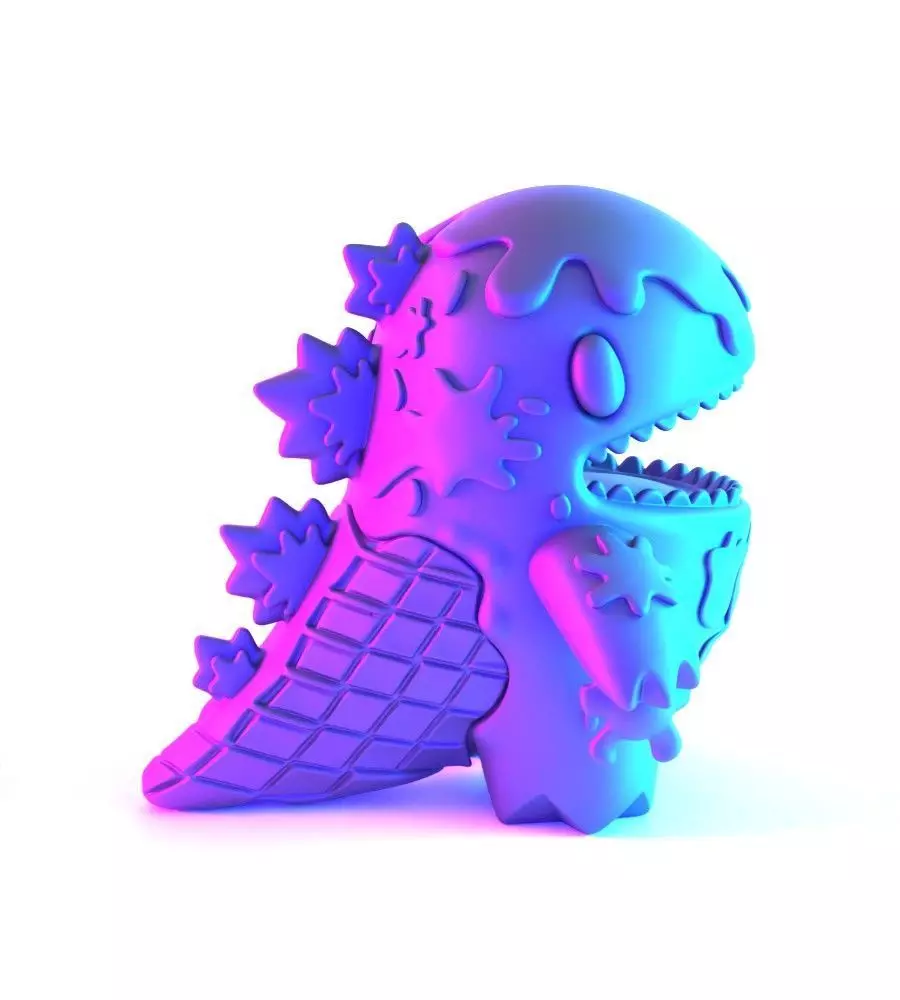Dino Ice Cream toy 3D print model_16
