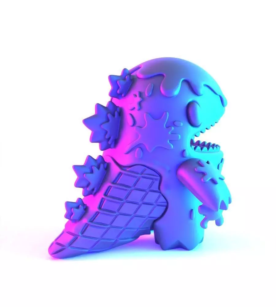 Dino Ice Cream toy 3D print model_15
