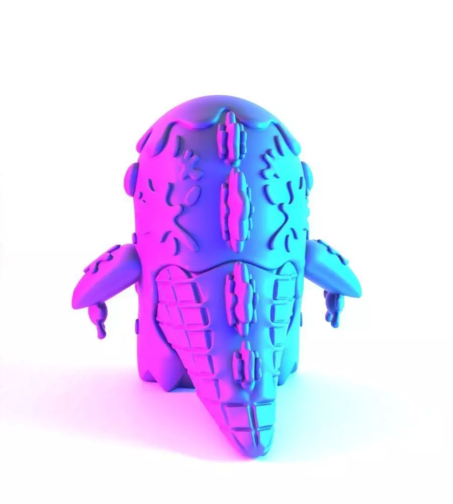 Dino Ice Cream toy 3D print model_11