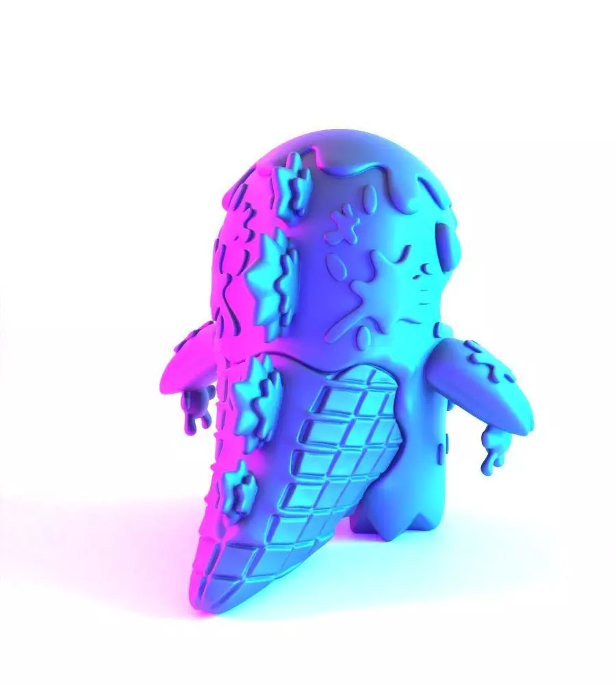Dino Ice Cream toy 3D print model_13