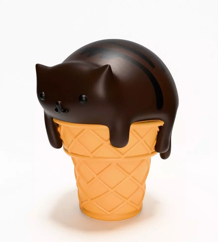 Cat Ice Cream toy 3D print model_3