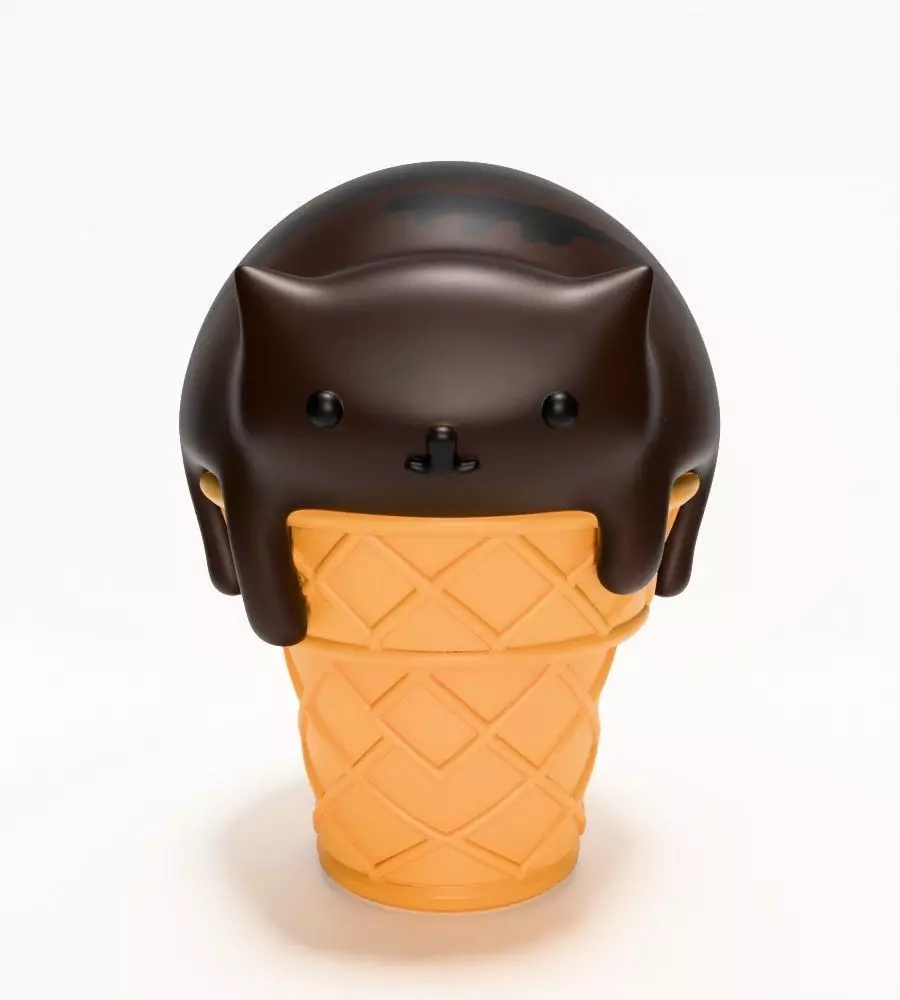 Cat Ice Cream toy 3D print model_1