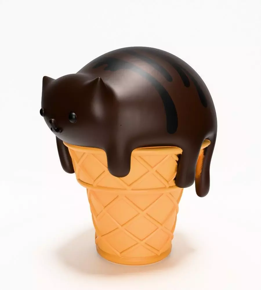 Cat Ice Cream toy 3D print model_4