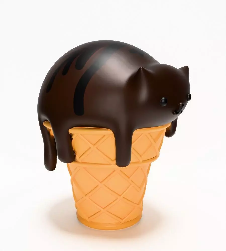 Cat Ice Cream toy 3D print model_19