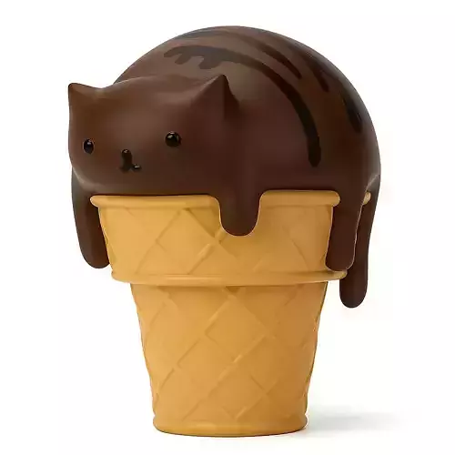  Cat Ice Cream toy 3D print model