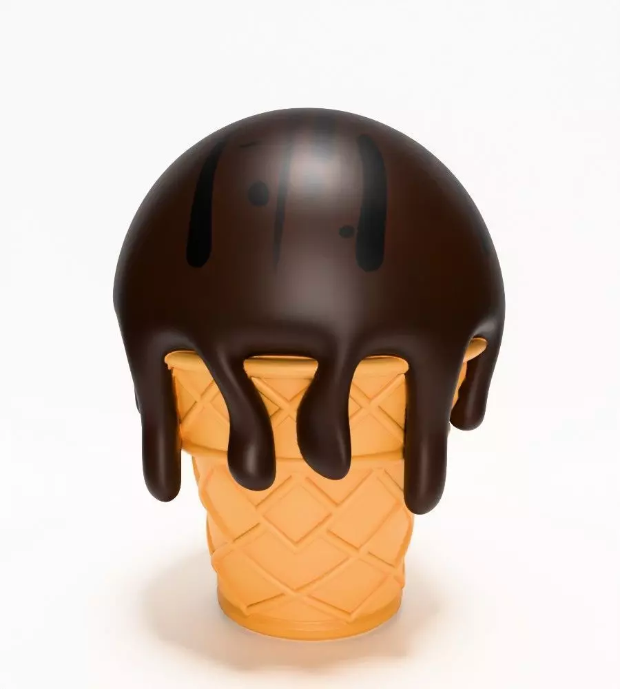 Cat Ice Cream toy 3D print model_12