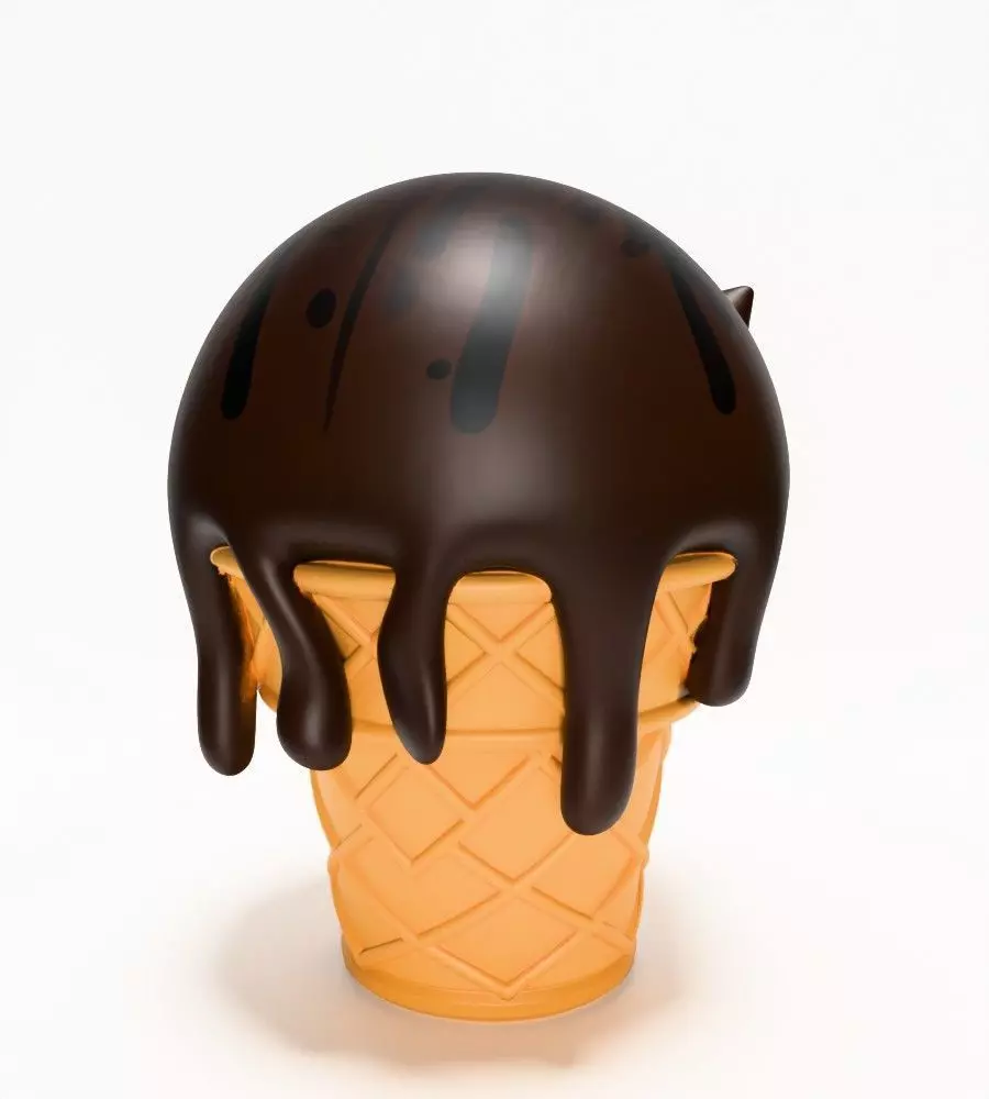 Cat Ice Cream toy 3D print model_13