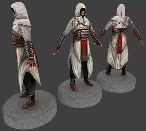 Altair Low poly game model Low-poly 3D model_0