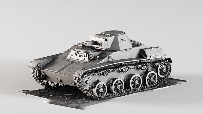 S00096 Raw 3D Scan of WWII Light Tank 3D print model