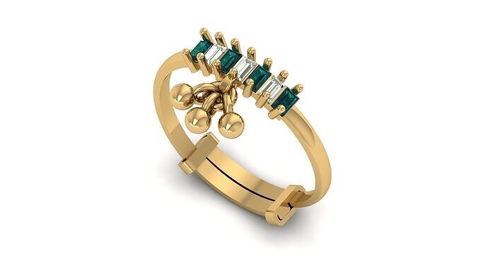 ladies Diamond Ring 3D print model