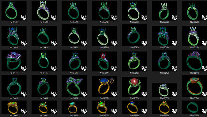 250 Diverse Women Ring  3D print model