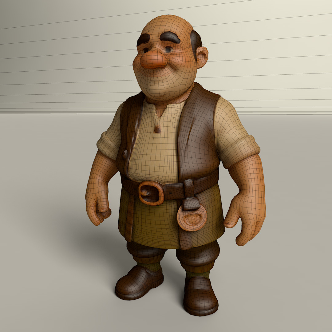 Stylized Game Ready Human Character Rigged named Brandon Low-poly 3D model_2