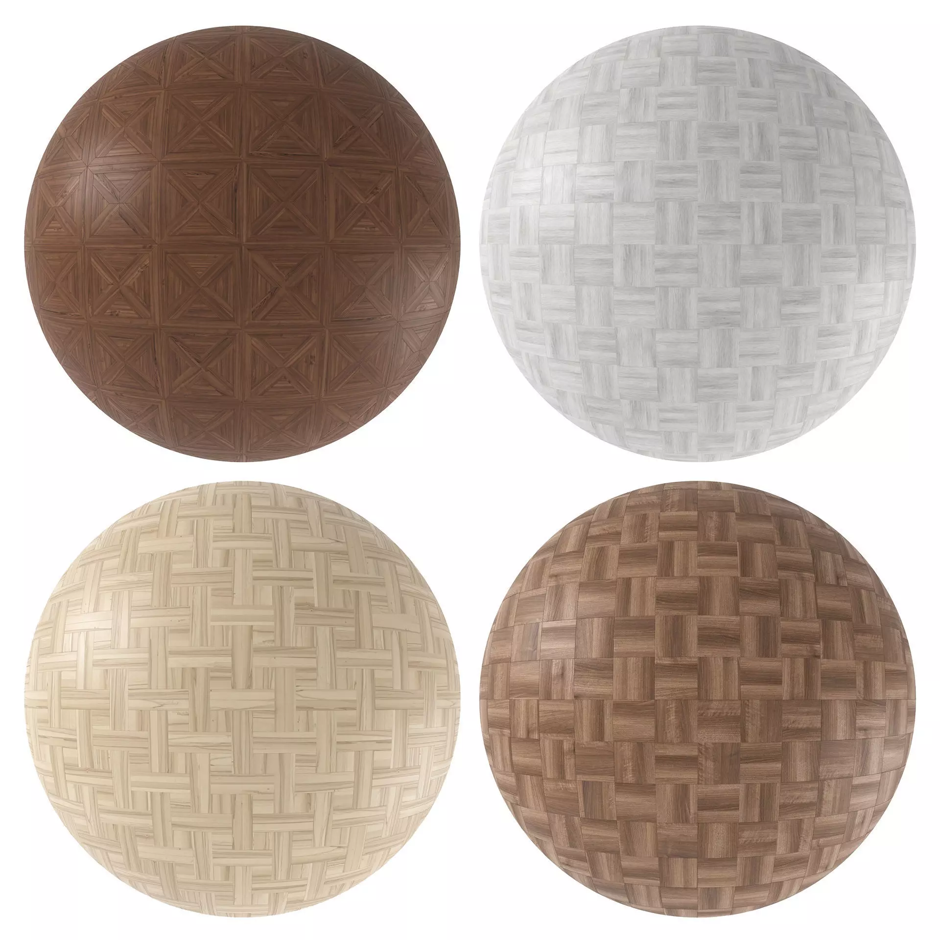 Parquet - Laminate - Wooden floor 4 in 1 3D model