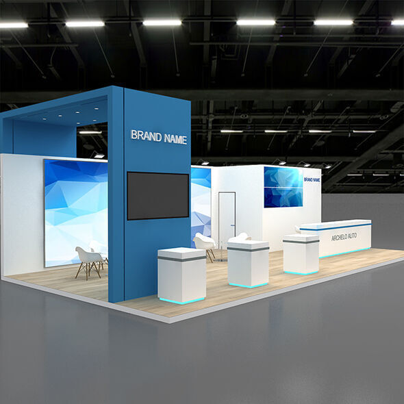 booth 3d exhibition 3D model_5