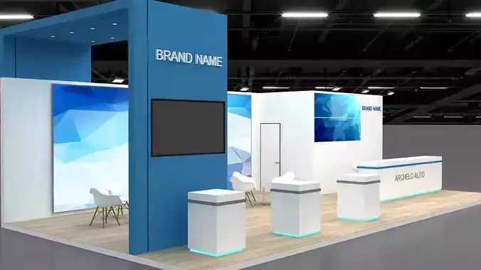 booth 3d exhibition 3D model
