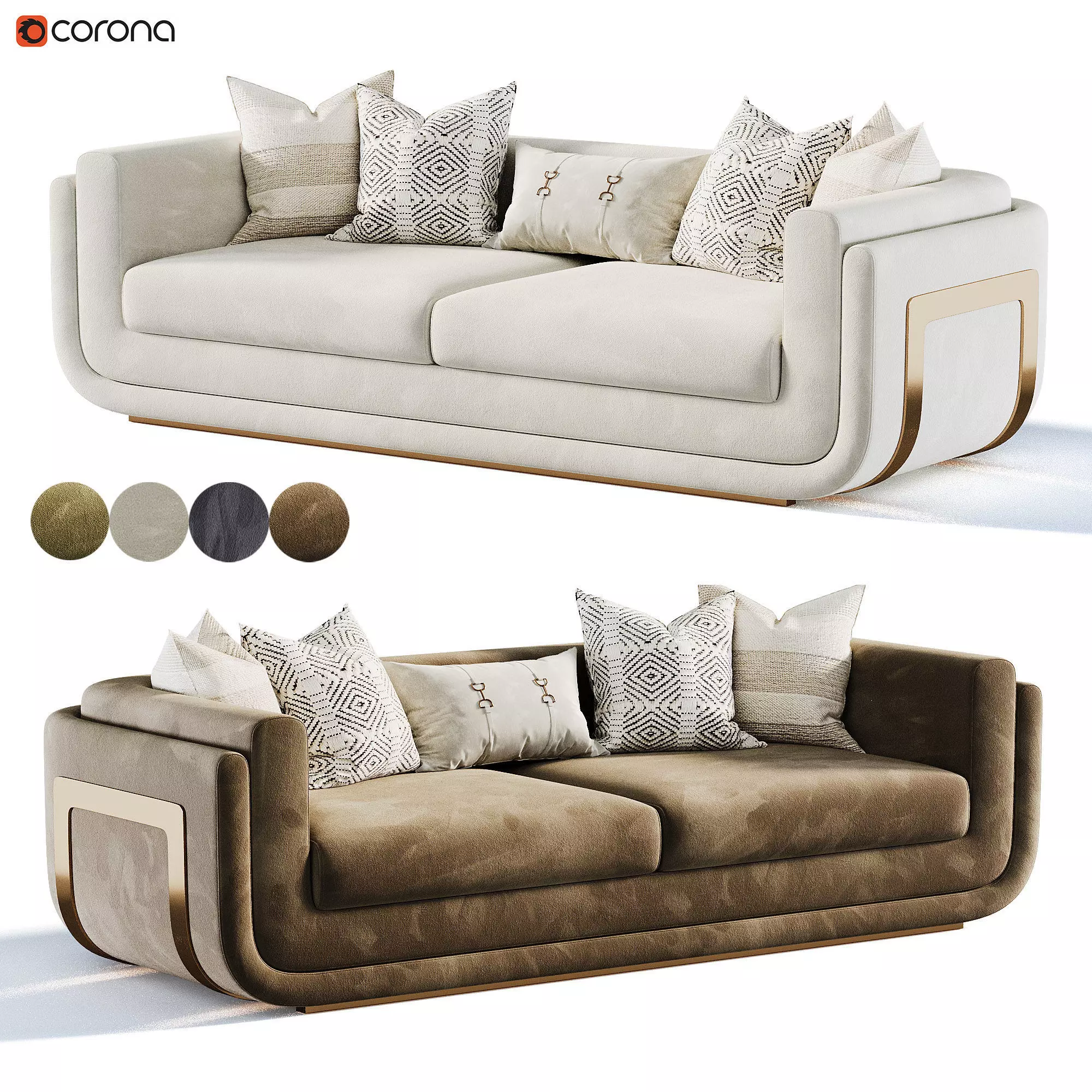 santorini sofa 3D model_0