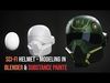 Sci-Fi Helmet in Blender Hard Surface Workflow Free low-poly 3D model_1