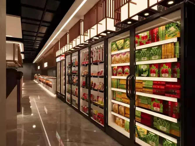 Modern Seafood Buffet Restaurant 3D model