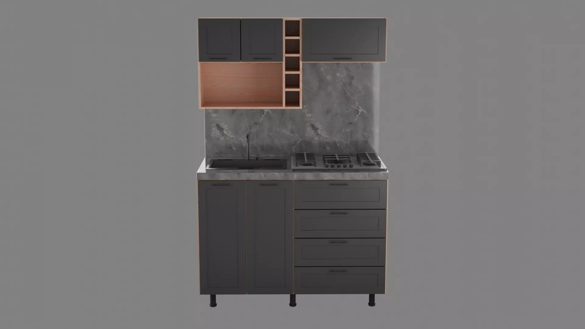 Kitchen01 3D model_1