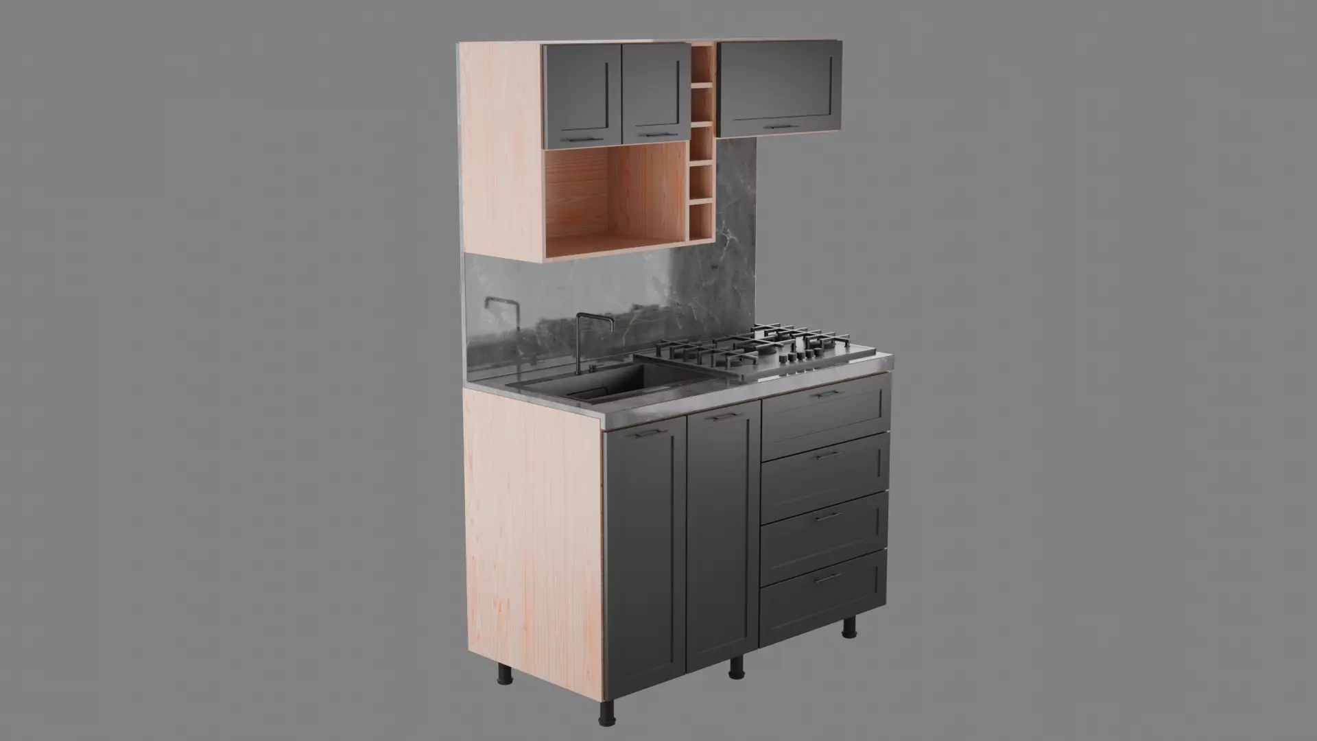 Kitchen01 3D model_7