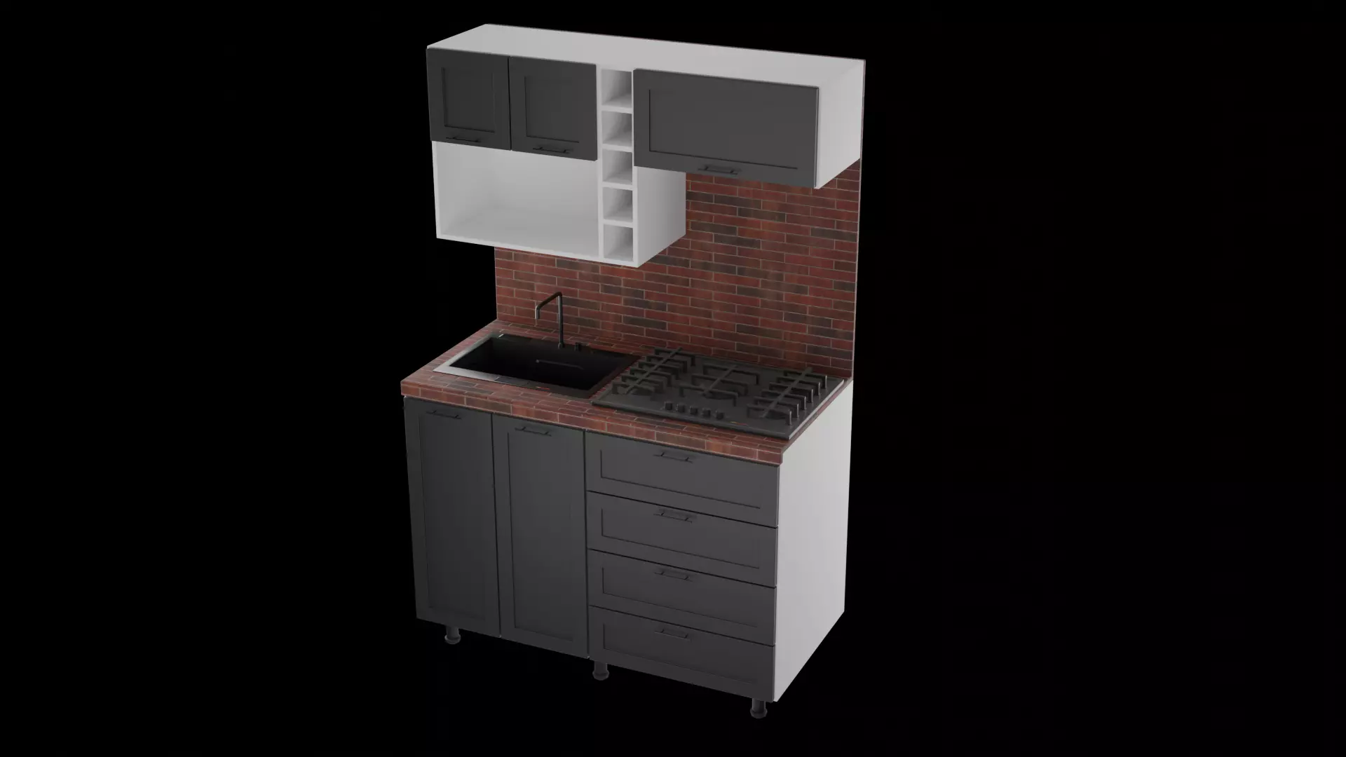 Kitchen01 3D model_4