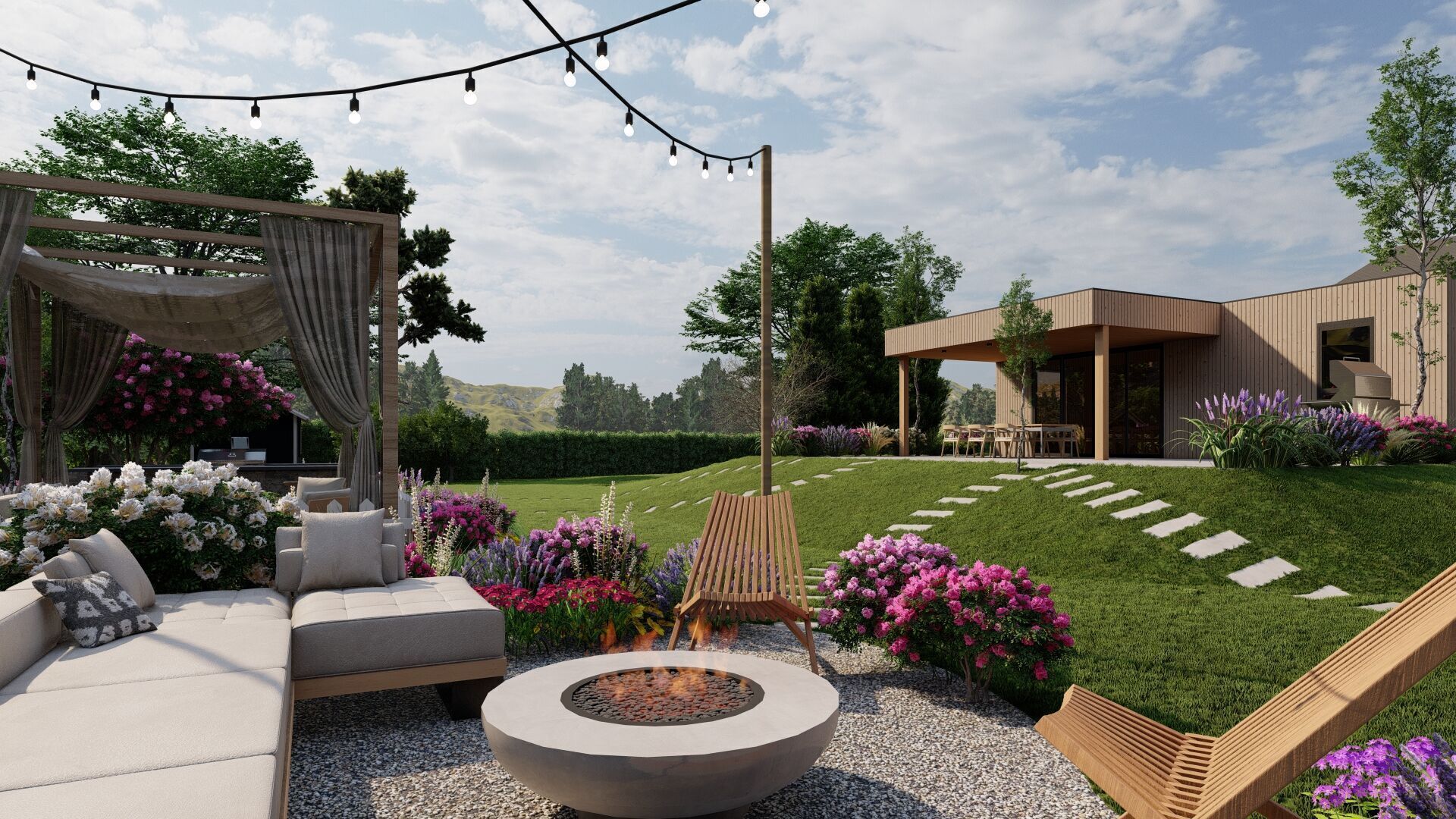  Garden Landscape 3D Model - SketchUp and Lumion Scene 3D model_1