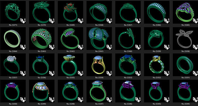 250 Diverse Women Ring 3D print model
