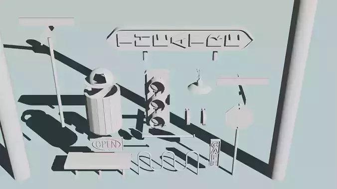 City Street Misc Asset Pack  3D model
