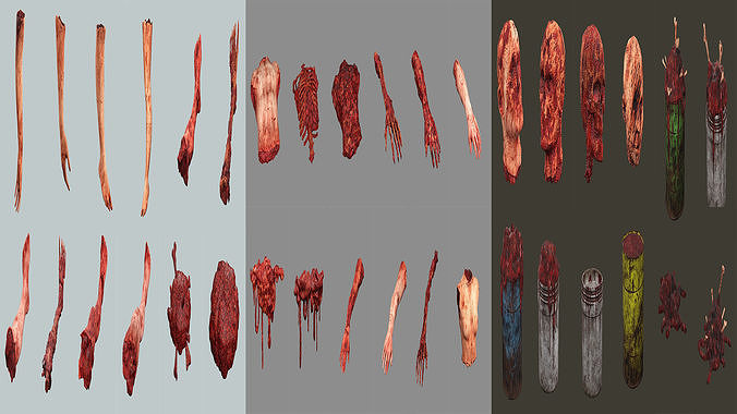 Exclusive Horror Assets - Human Corpses Collection 3D Model 