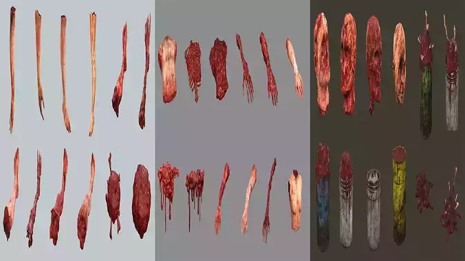 Exclusive Horror Assets - Human Corpses Collection 3D Model 