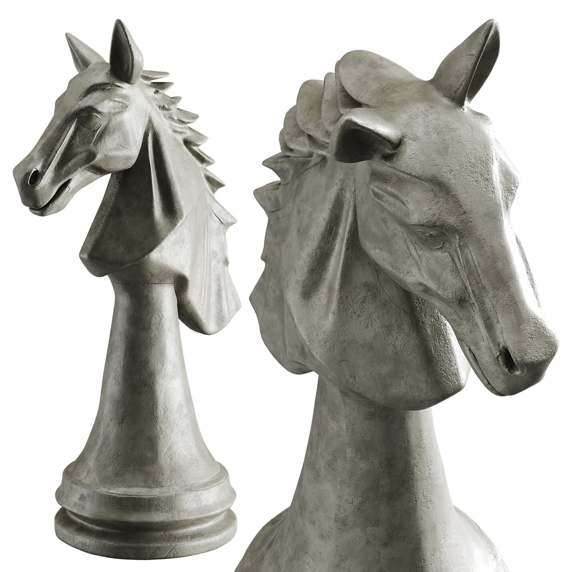 Horse chess Low-poly 3D model_46