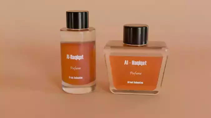 Realistic Perfume Bottle 3D Model 