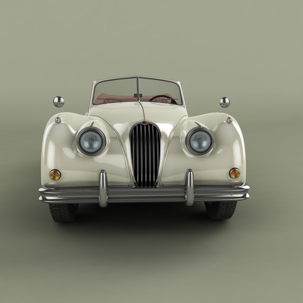 Jaguar XK140 Drophead 3D model_4