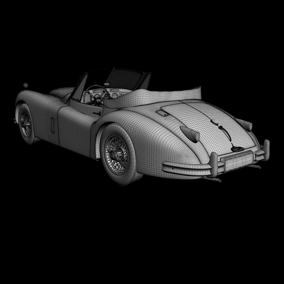 Jaguar XK140 Drophead 3D model_15
