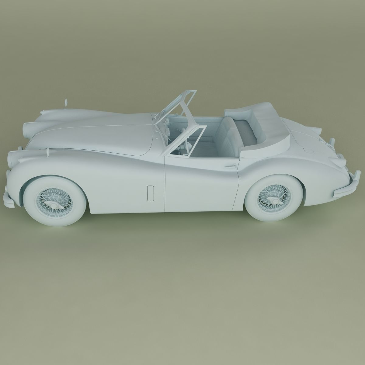 Jaguar XK140 Drophead 3D model_10