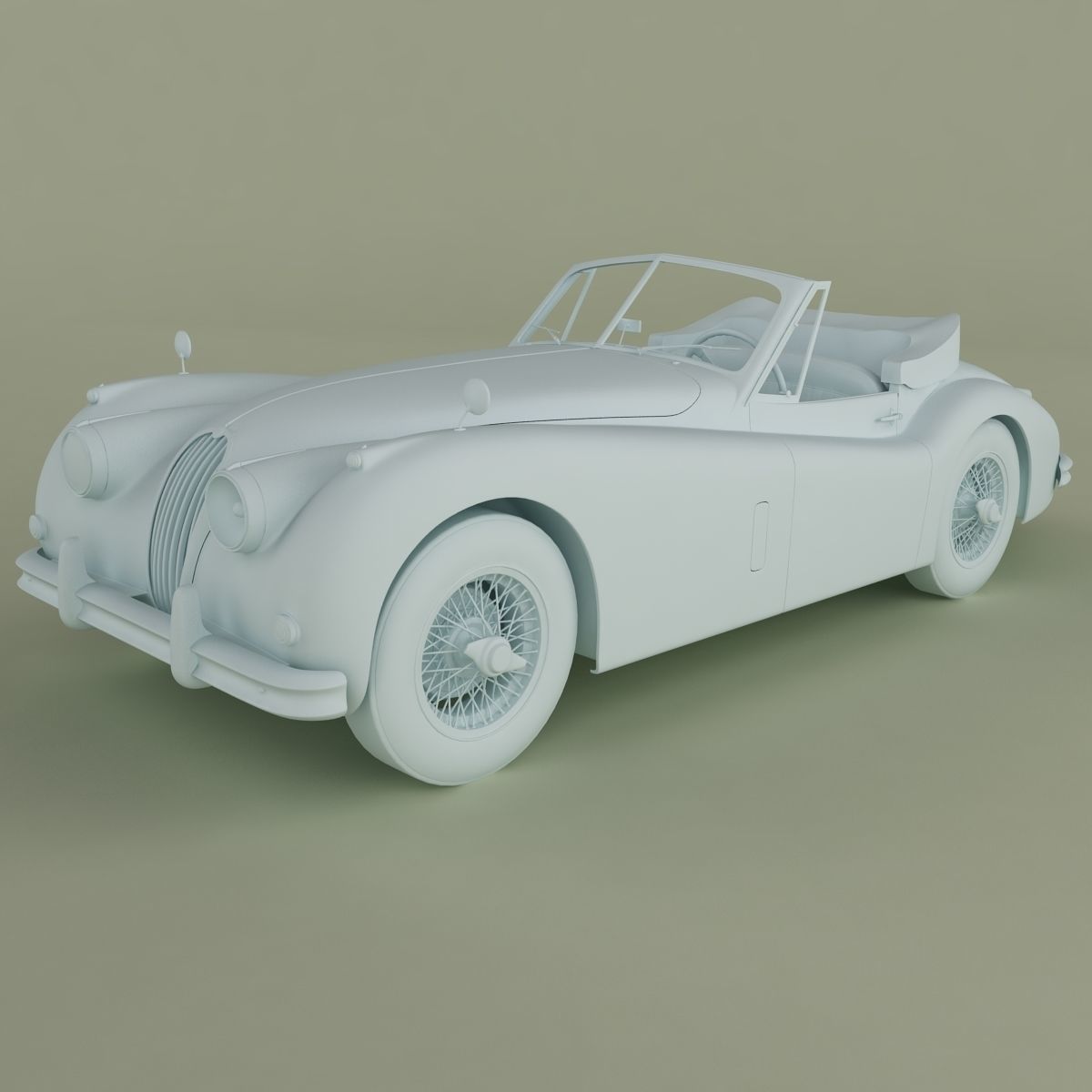 Jaguar XK140 Drophead 3D model_9