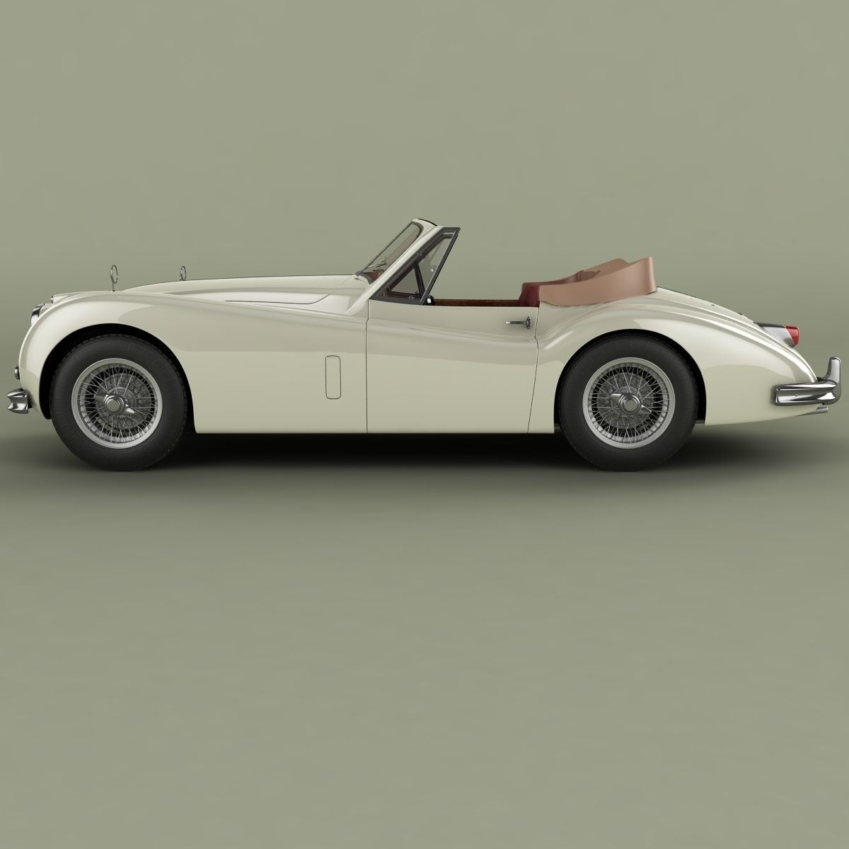 Jaguar XK140 Drophead 3D model_1