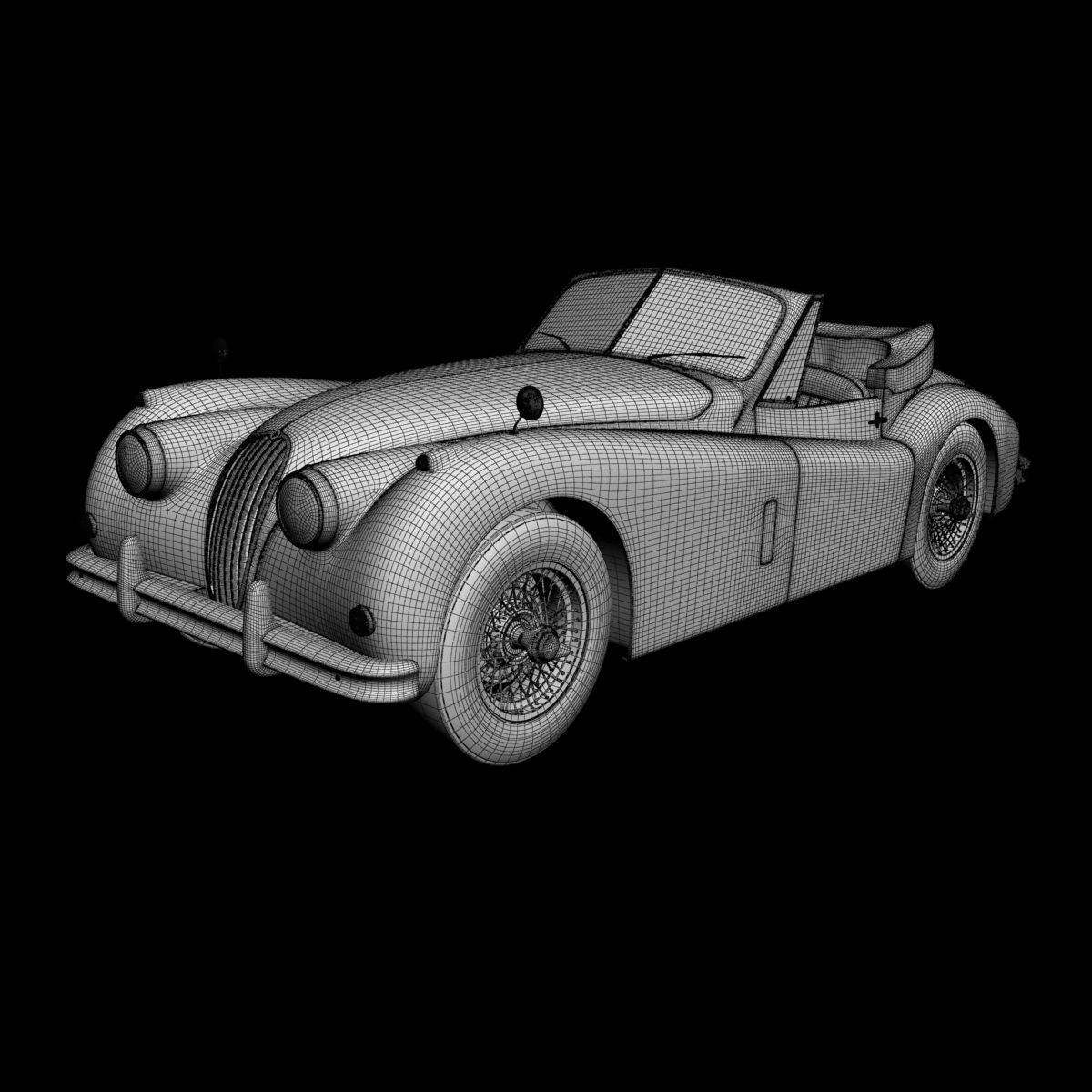 Jaguar XK140 Drophead 3D model_13