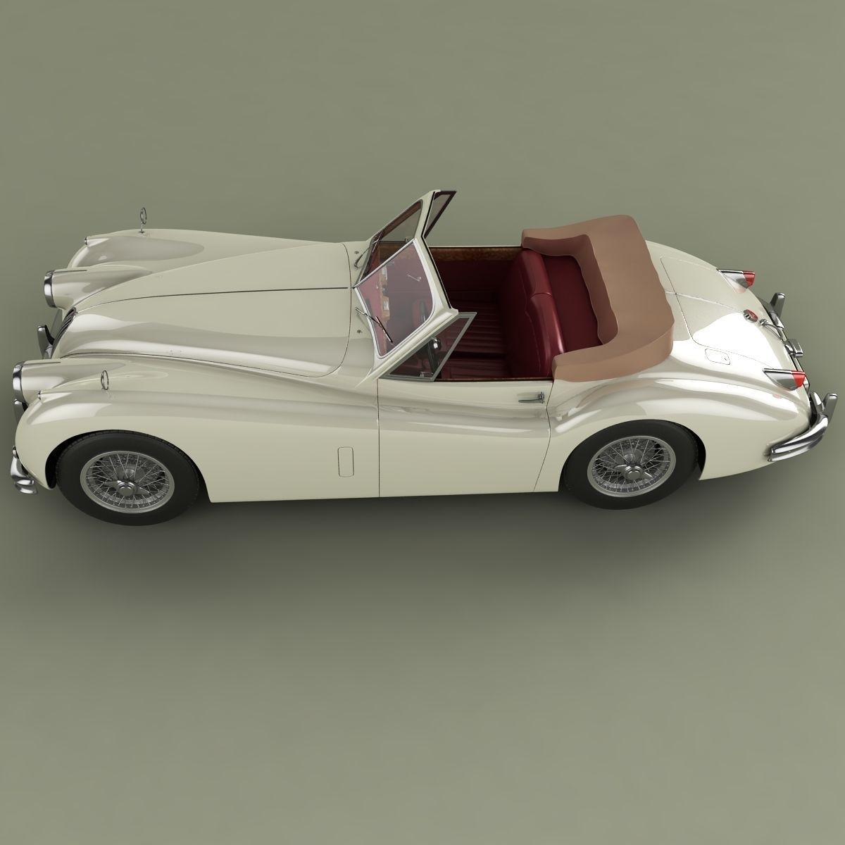 Jaguar XK140 Drophead 3D model_6