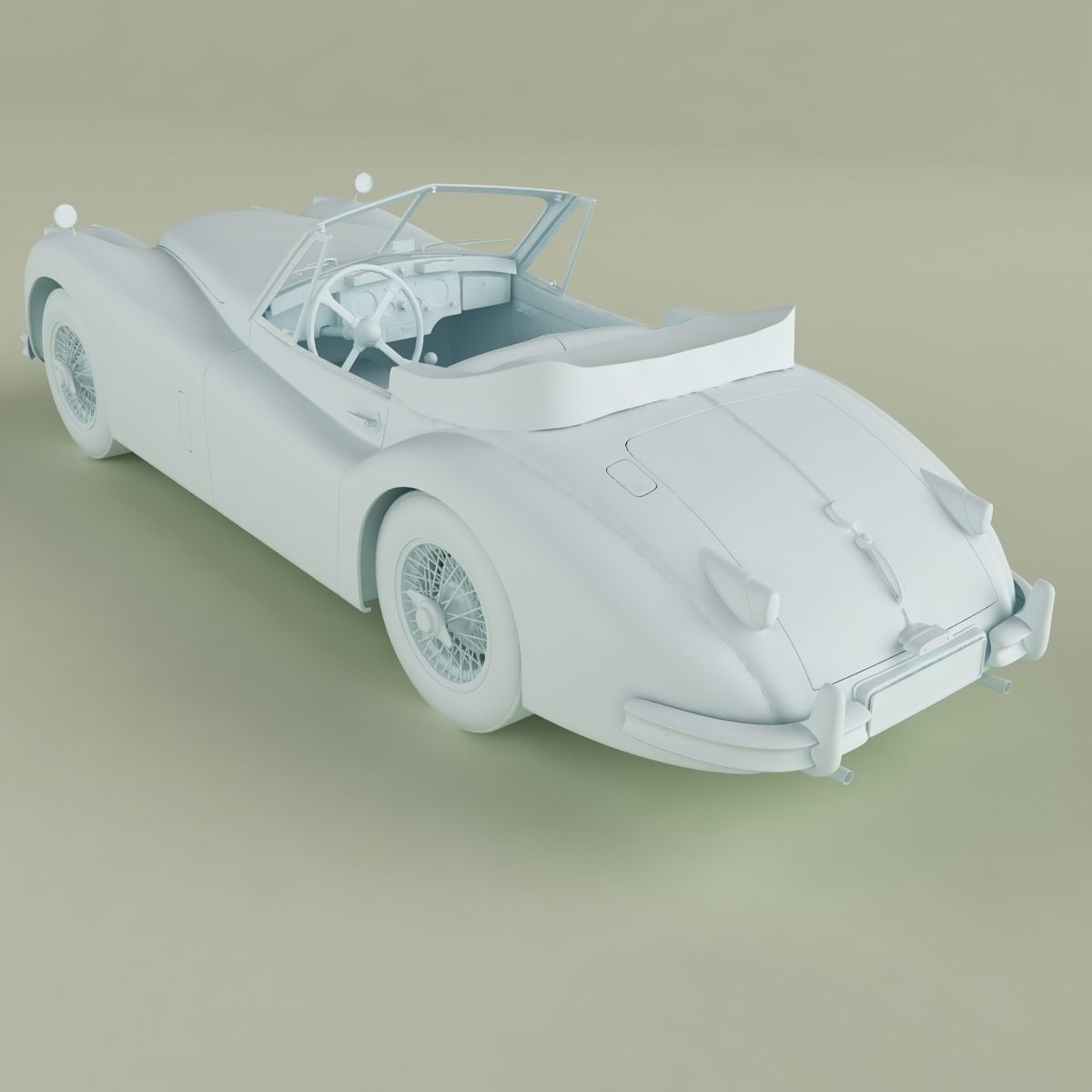 Jaguar XK140 Drophead 3D model_11