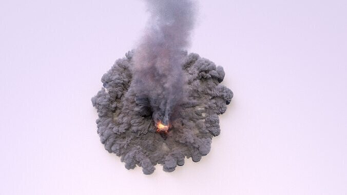 VDB  Slanted Rocket Engine Landing 001 3D model
