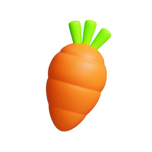 Carrot Free low-poly 3D model