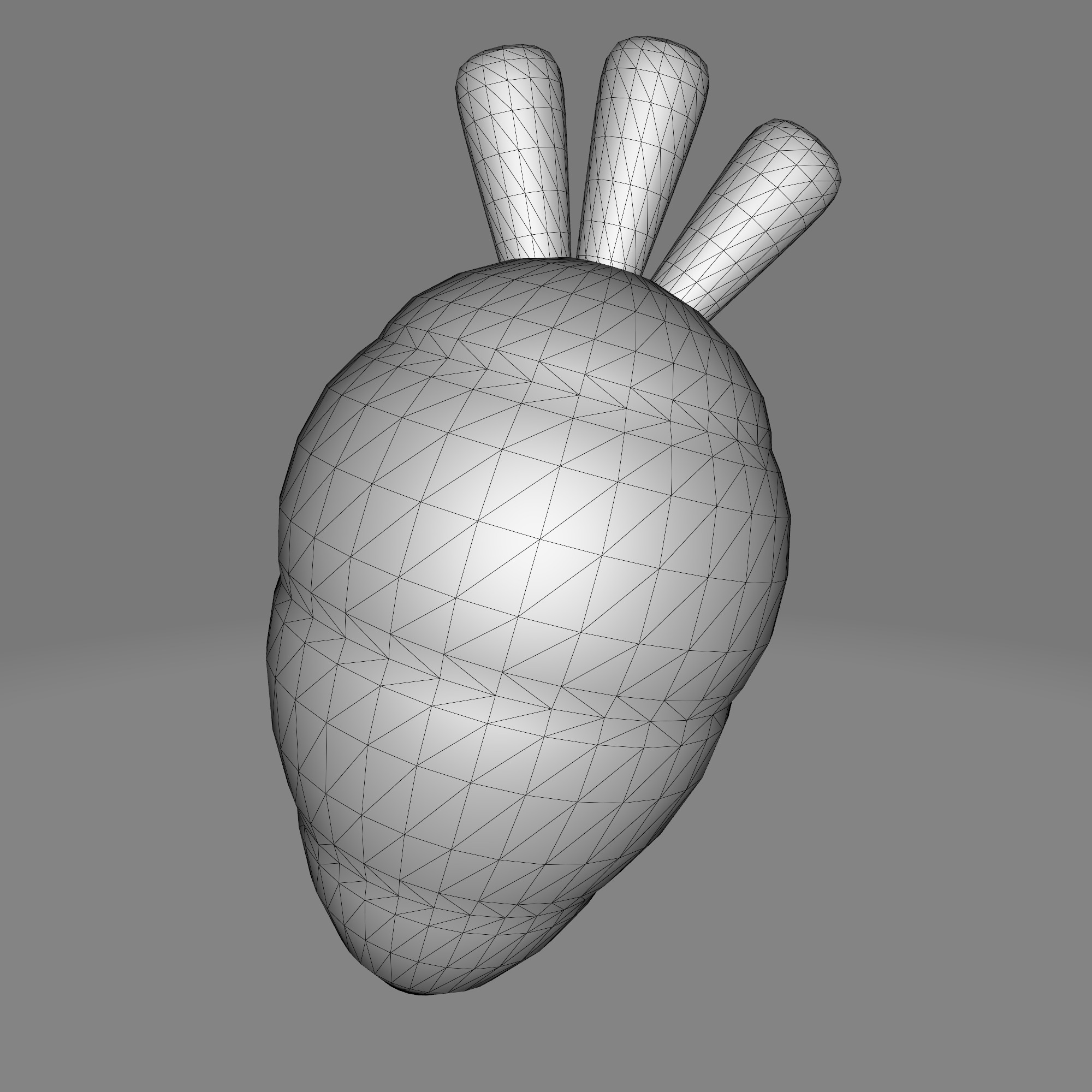 Carrot Free low-poly 3D model_1