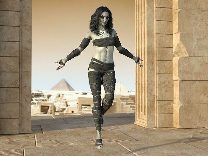 The Mummy - Ahmanet Rigged Low-poly 3D model