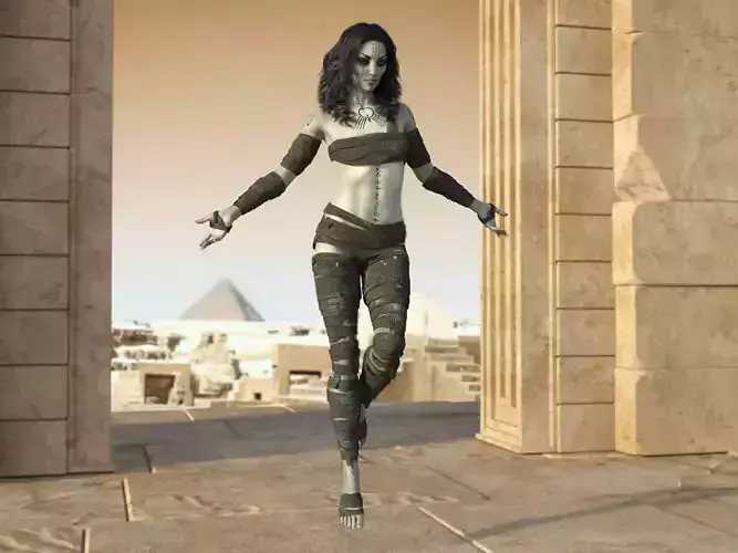 The Mummy - Ahmanet Rigged Low-poly 3D model
