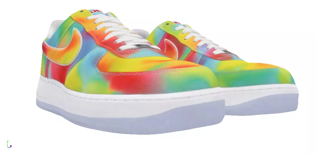 Nike air force 1 one low represents chicago Low-poly 3D model