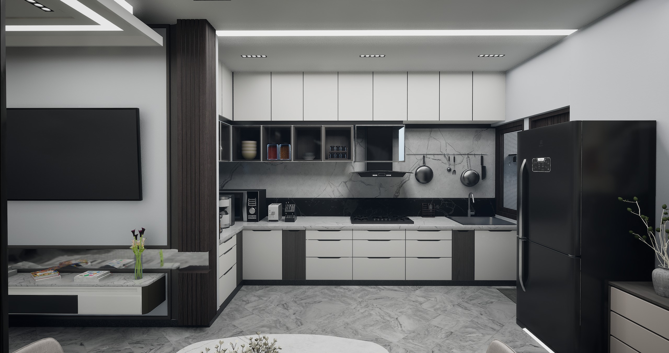 Modern Apartment Interior with Assets and Materials Collection _10